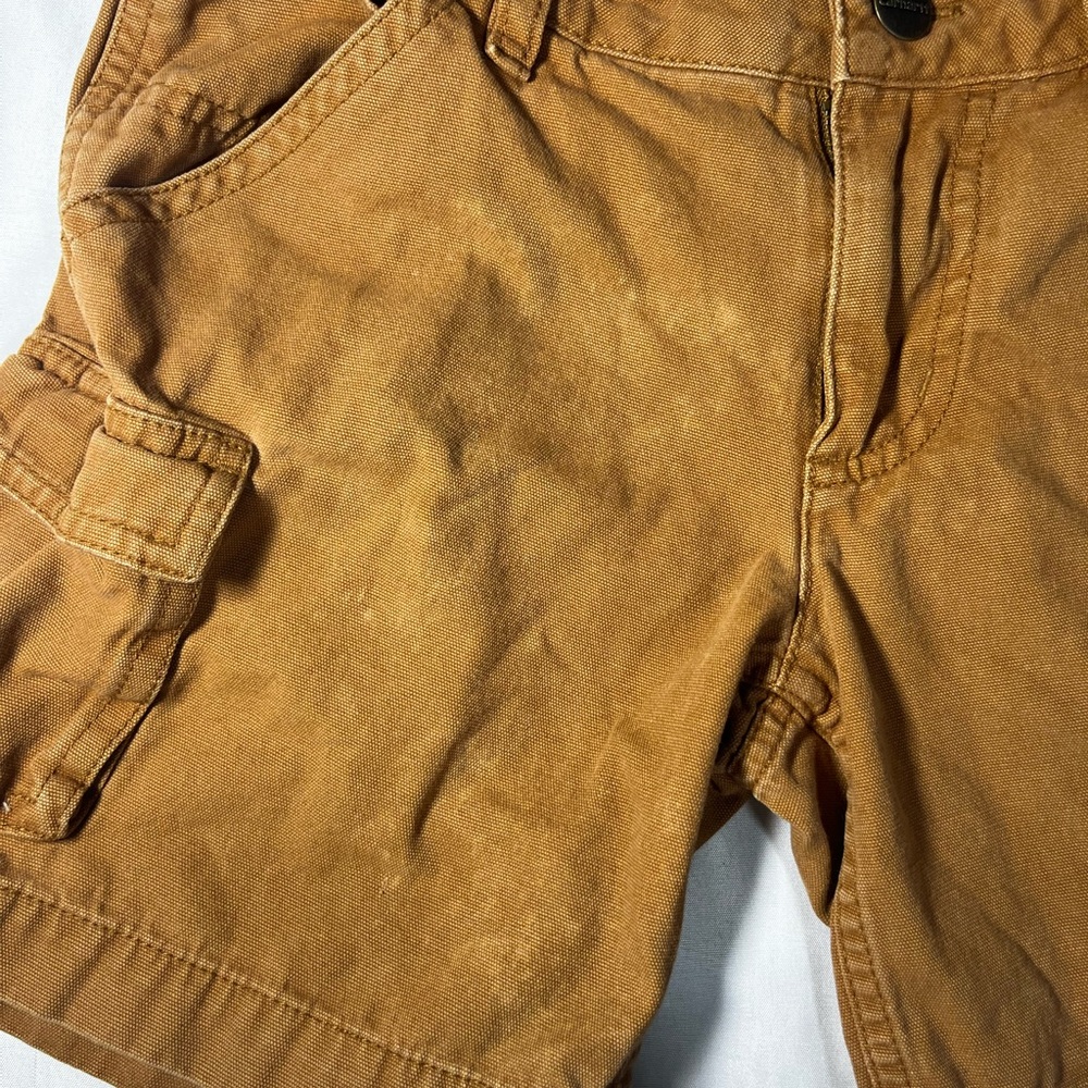 Carhartt Carpenter Utility Pants Boys Size 8 Brown Canvas Adjustable Waist - Picture 8 of 8